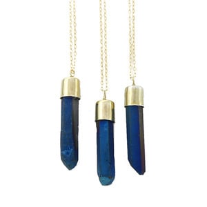 Titanium Quartz Point Necklace