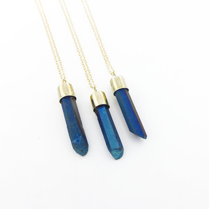 Titanium Quartz Point Necklace - Thumbnail 1