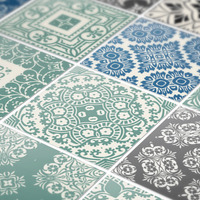 Decorative Tiles Sticker for Kitchen Remodel Blue Pastel (Pack 36) - Thumbnail 1