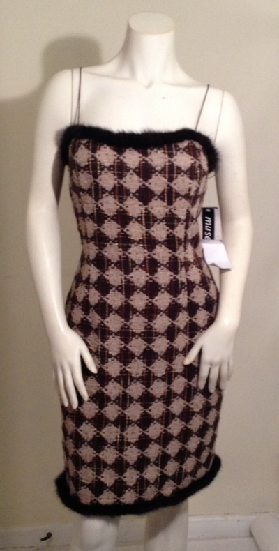 Muse fur trimmed dress