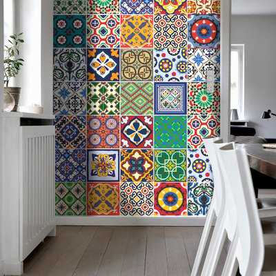 Wall decal tiles sticker talavera special (pack 48)
