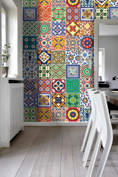 Wall Decal Tiles Sticker Talavera Special (Pack 48)