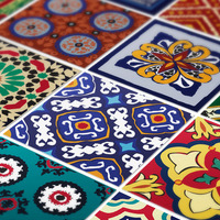 Wall Decal Tiles Sticker Talavera Special (Pack 48) - Thumbnail 1