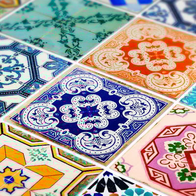 Tiles cover sticker for kitchen traditional spanish (pack 32)