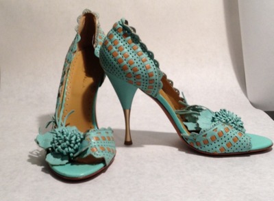 Bcbg aqua bronze heels