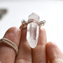 Clear Quartz Point Necklace, Crystal Point Necklace, Wire Wrapped Crystal, Healing Crystal-1
