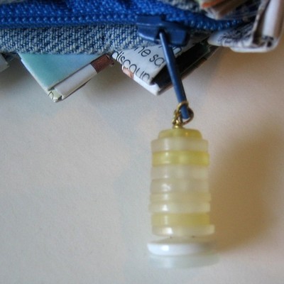 Eco-Friendly Clutch Made With Colorful Magazines, Catalogs and Junk Mail Lined with Cotton