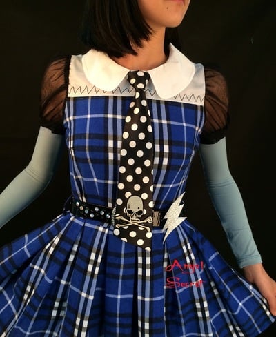 P151 Frankie Stein women adult with legging monster high doll costume 