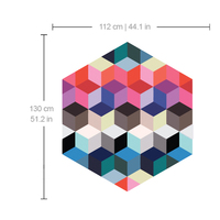 Geometric 3D Profundity Cubes Sticker - Thumbnail 1