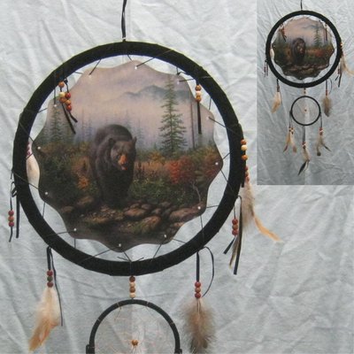 Wild Bear Dream Catcher-13 Inch Brown Mountain