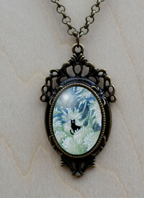 OOAK watercolor pendant "Nami is lost"