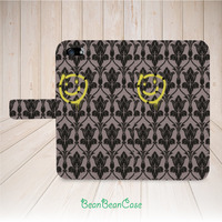 Sherlock 221b baker smiley flip pu leather cover case for iPhone 7/7 Plus/6s/6/5/5s/5c leather case, moto X moto X2, galaxy S6 edge S5 Note 4 5 (E64) - Thumbnail 2