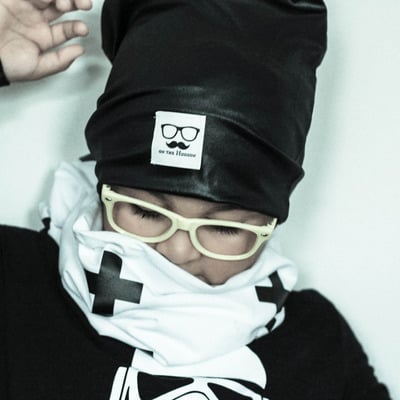 Organic swiss cross infinity scarf monochrome new 