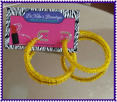 Yellow Hoop Earrings