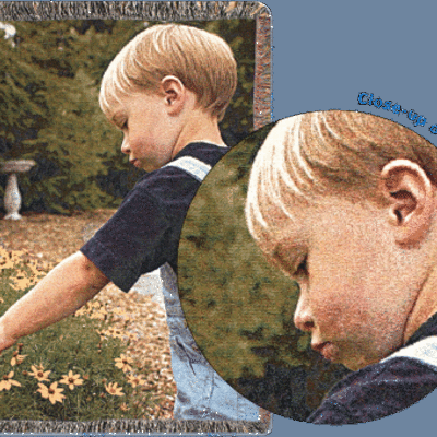 X-large portrait tapestry throw (custom)