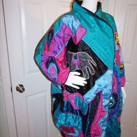 Vintage Judith Roberts Elephant Throw Coat Size 2x-3x - Thumbnail 1