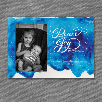 Night Sky Christmas Printable Photo Card