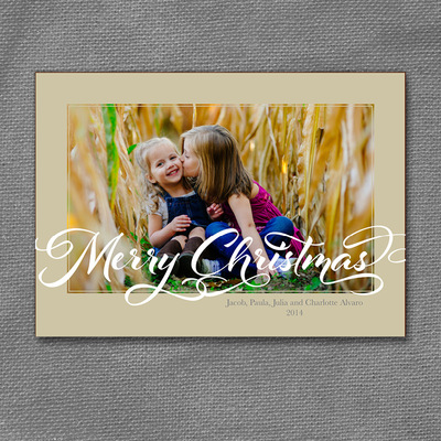 Simple Merry Christmas Printable Photo Card