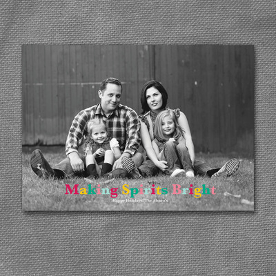 Making Spirits Bright Holiday Printable Photo Card