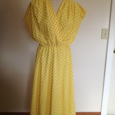 Yellow with polka dots 