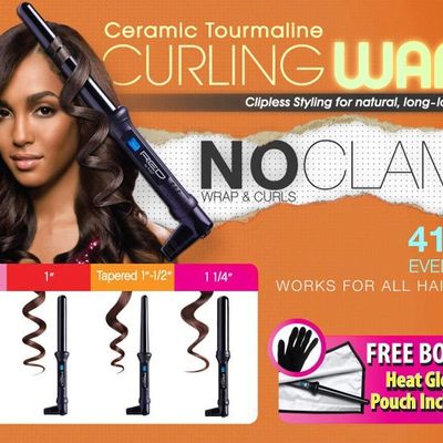 Red by kiss ceramic tourmaline curling wand!