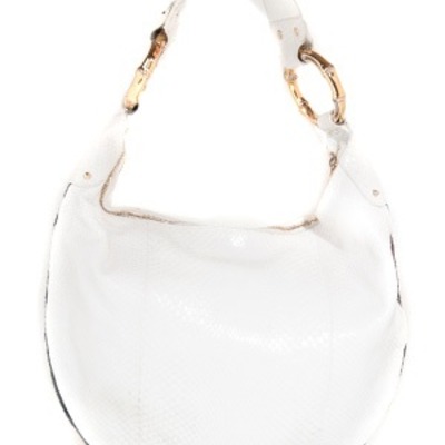 Gucci white python hobo bag