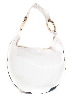Gucci white python hobo bag