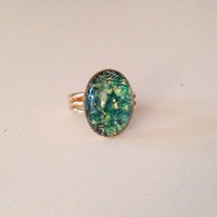 "Stefani" Green Opal Ring - Thumbnail 3