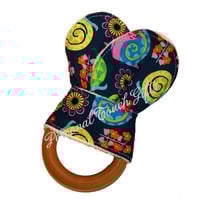 Snails ORGANIC Wooden Teething Ring Teether Toy