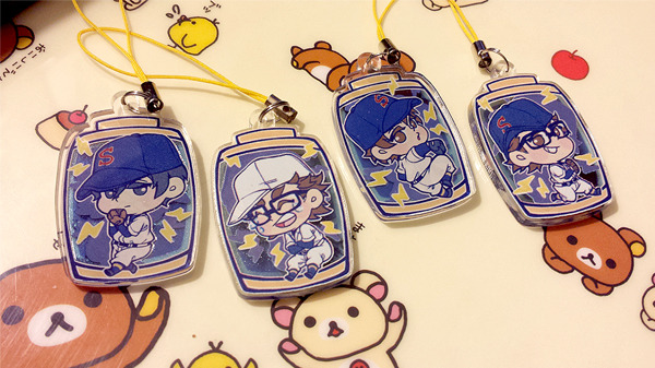 Daiya no Ace Battery Key Rings