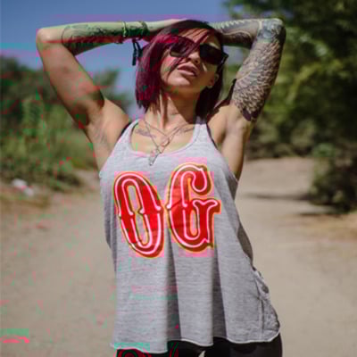 Og faithful ladies flowy racerback tank