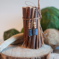 Bead Cylinder Drop Earrings ER0490 - Thumbnail 1