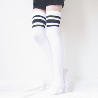 Energetic babe // sporty chic thigh-high socks - Thumbnail 1