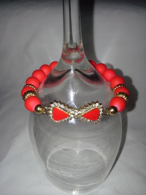 ravishing red bow bracelet