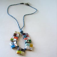 Paper Necklace On Hemp Cording - Thumbnail 2