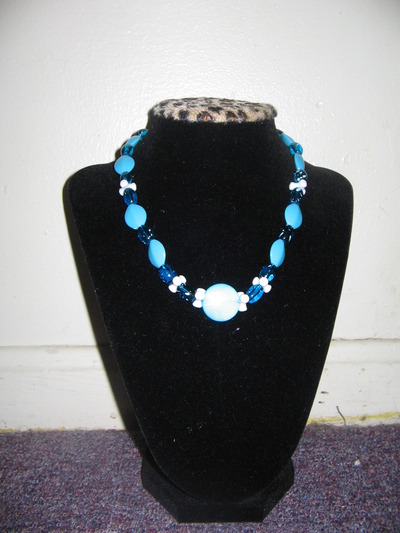 Aquamarine Shell Pendant Necklace