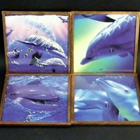 Dolphin Copper Coasters Set of 4  #1 - Thumbnail 2