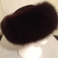 Brown Fox Fur Hat - Thumbnail 1