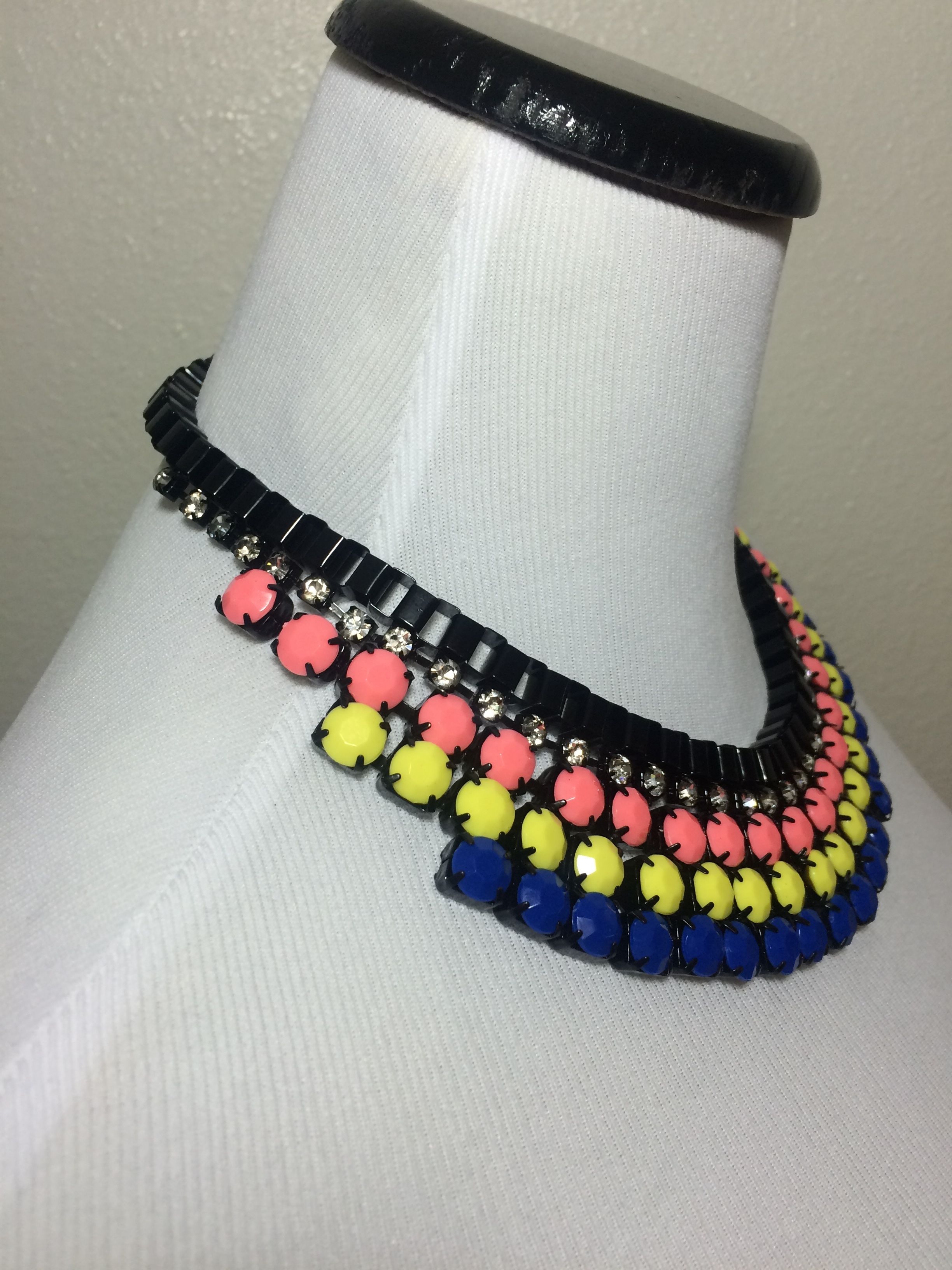 MultiColor Chain Rhinestone Necklace on Storenvy