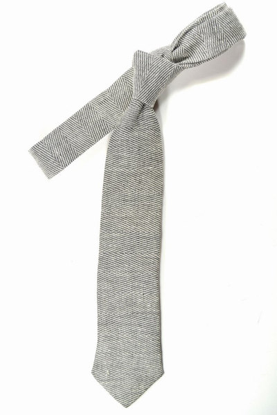 black herringbone linen necktie - Wedding Mens Tie Skinny Necktie - Laid-Back necktie