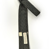 Black and ivory dots japanese motifs necktie - Thumbnail 2