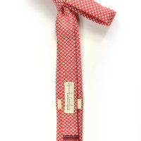 Wedding Mens Tie Skinny Necktie red wool - Thumbnail 1