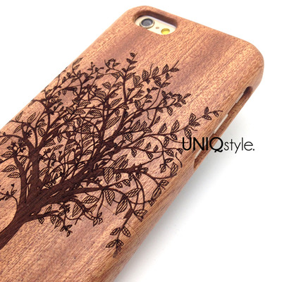 Tree plant engraved wood case for iphone 6, iphone 4/4s, iphone 5/5s/5c, samsung s3 s4 s5 note 3 wooden case, real wood cover - Thumbnail 4
