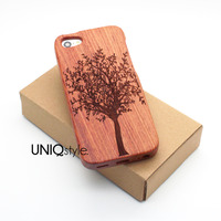 Tree plant engraved wood case for iPhone 6, iPhone 4/4s, iPhone 5/5s/5c, Samsung S3 S4 S5 Note 3 wooden case, real wood cover - Thumbnail 2