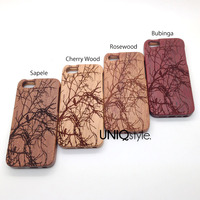 Birds on Tree engraved wood case for iPhone 6, iPhone 4/4s, iPhone 5/5s/5c, Samsung S3 S4 S5 Note 3 wooden case, real wood cover - Thumbnail 1