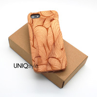 Curve lines geometric pattern engraved wood case for iPhone 6, iPhone 4/4s, iPhone 5/5s/5c, Samsung S3 S4 S5 Note 3 wooden case, real wood cover - Thumbnail 3