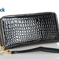 Women Leather Cell Phone Wallet With CardHolder For iPhone And Sumsung PW03 - Thumbnail 2