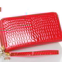 Women Leather Cell Phone Wallet With CardHolder For iPhone And Sumsung PW03 - Thumbnail 4