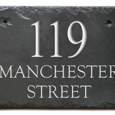 Stone house address marker / numbers