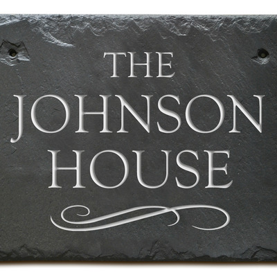 Cottage stone house plaque/ marker / numbers / sign